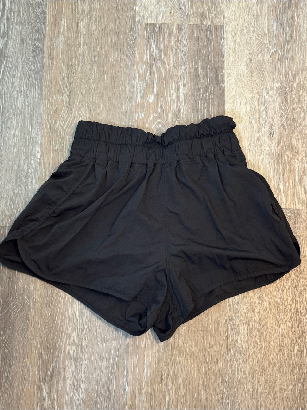 Yogalicious Black High-Waist Paperbag Shorts